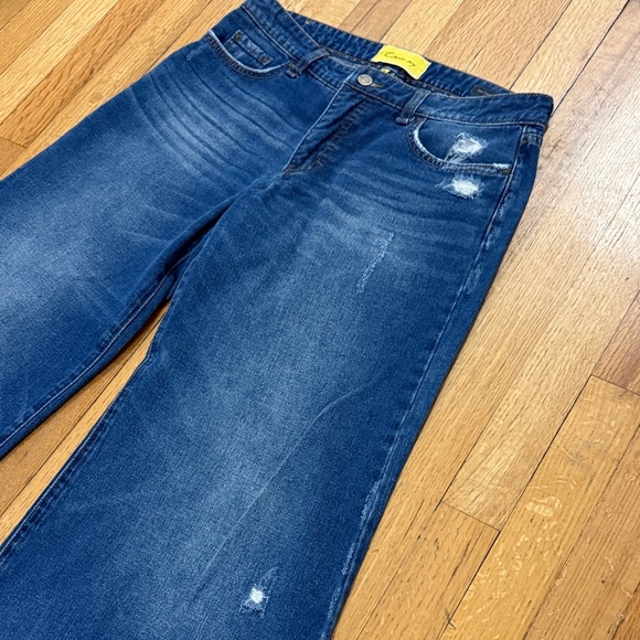 Circus NY Sam Edelman Low Rise Super Wide Leg Distressed Jeans Size 28 - Picture 4 of 11